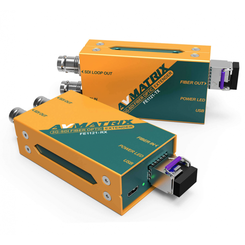 AVMATRIX FE1121 3G-SDI Fiber Optic Extender-ACCESORIOS DE CONVERSORES-Apodax