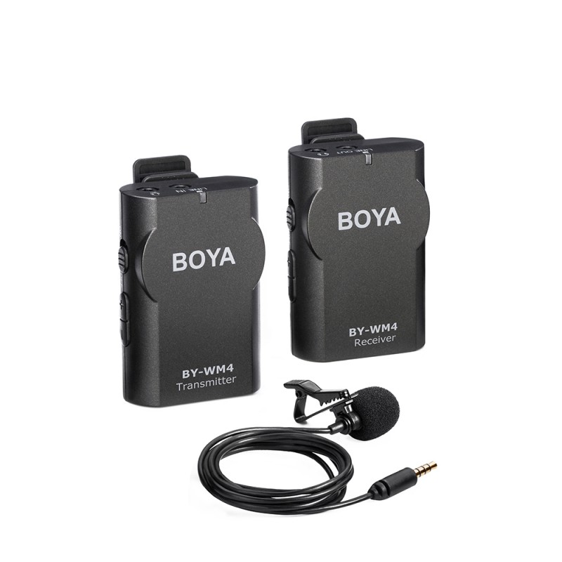 Boya Kit Micr&oacute;fono lavalier inal&aacute;mbrico BY-WM4-MICROS INAL&Aacute;MBRICOS-Apodax