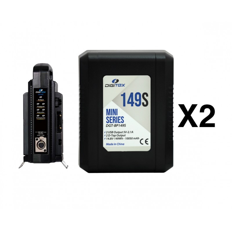 Pack 2 Digitex Mini Series DGT-BP149s + DGT-BP2-PACK BATER&Iacute;A Y CARGADOR-Apodax