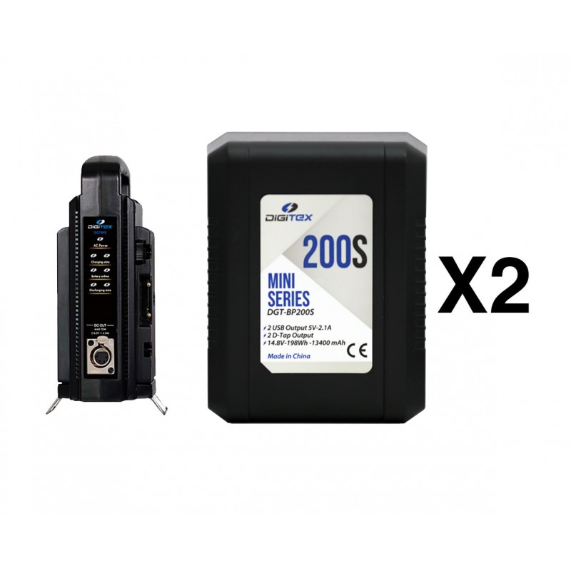 Pack 2 Digitex Mini Series DGT-BP200s + DGT-BP2-PACK BATER&Iacute;A Y CARGADOR-Apodax