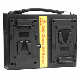 NANLITE CARGADOR DUAL PARA BATERIAS V-MOUNT 26 V