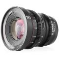 Lente de cine gran angular Meike 16 mm T2.2 de enfoque manual (montura MFT)