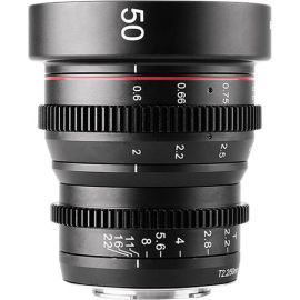 Lente de cine con enfoque manual Meike 50 mm T2.2 (montura MFT)