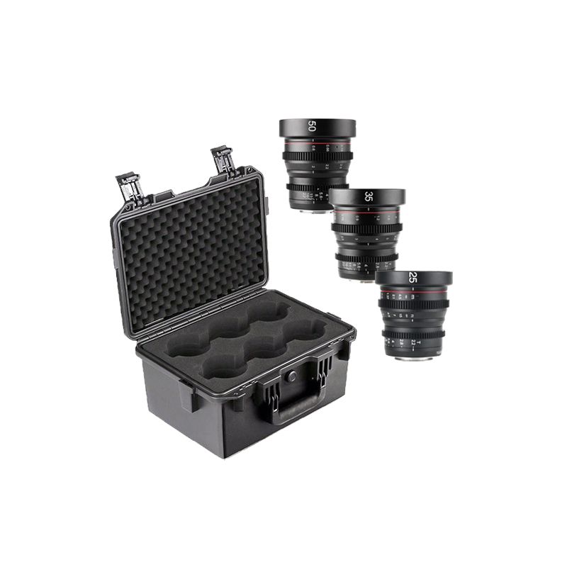 Meike Pack 3 Lentes de Cine MFT + Estuche R&iacute;gido-&Oacute;PTICAS FIJAS CINE-Apodax