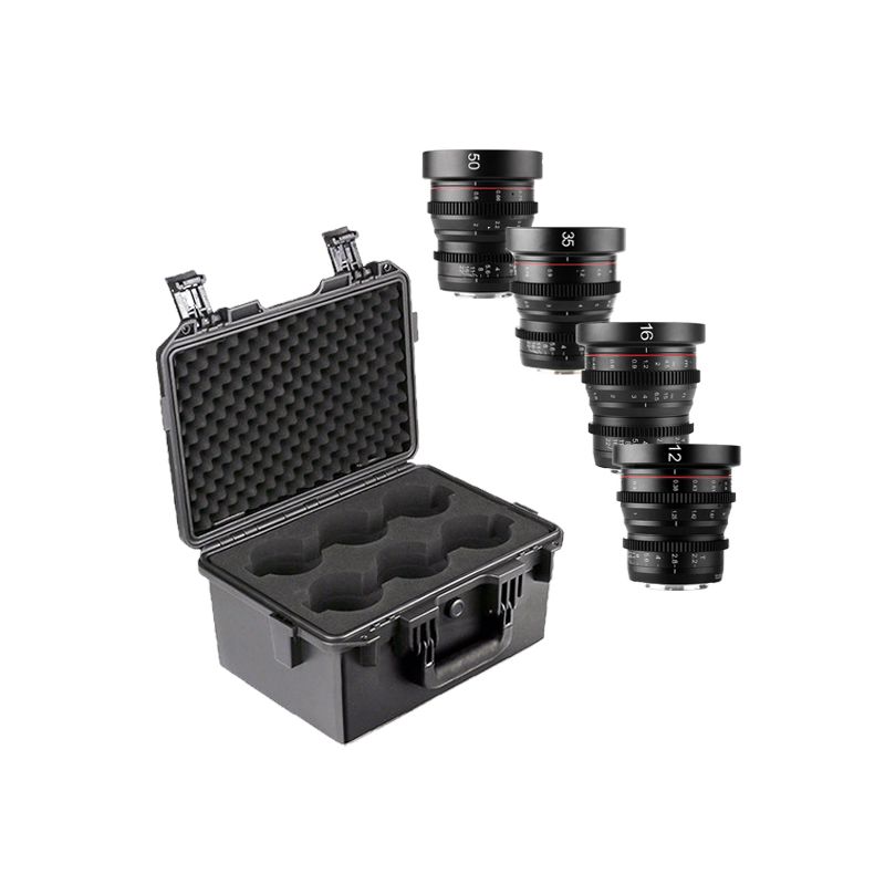 Meike Pack 4 Lentes de Cine MFT + Estuche R&iacute;gido-&Oacute;PTICAS FIJAS CINE-Apodax