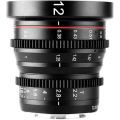 Lente de cine gran angular Meike de 12 mm T2.2 con enfoque manual (montura MFT)