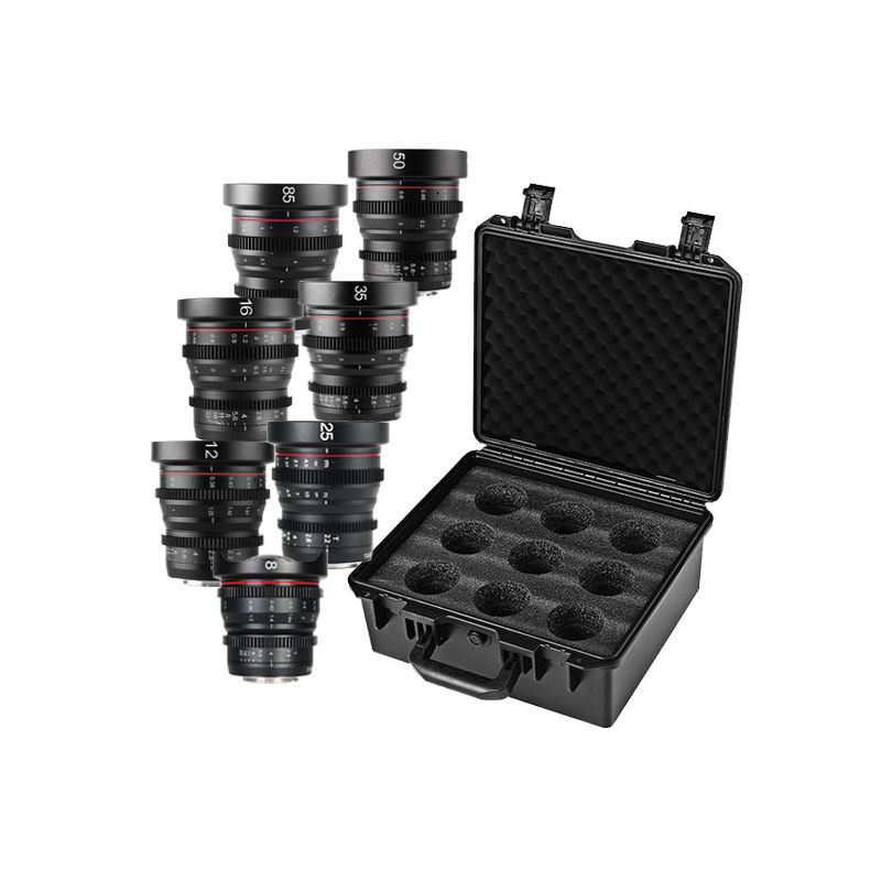 Meike Pack 7 Lentes de Cine MFT + Estuche R&iacute;gido-&Oacute;PTICAS FIJAS CINE-Apodax