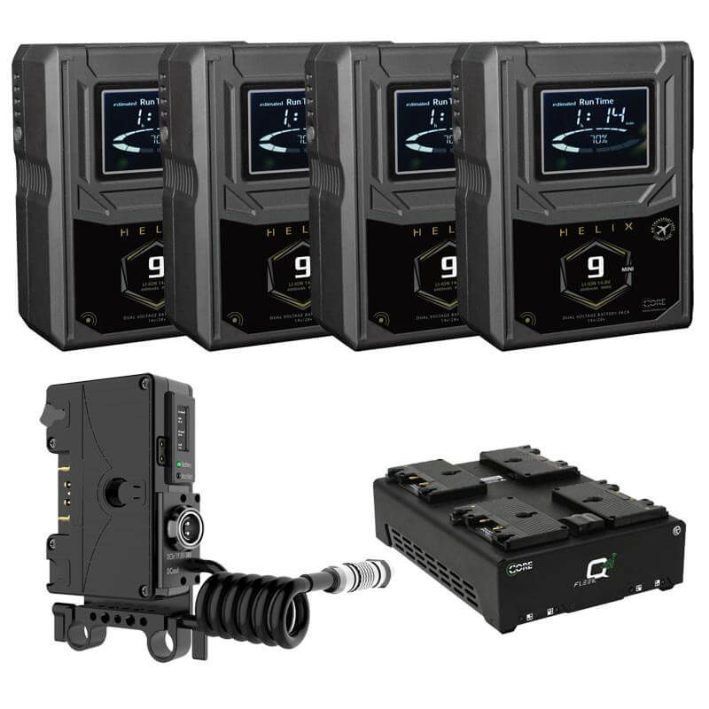 Core SWX 4 x Helix 9 Gold Mount Battery & Charger Kit-CORE SWX-Apodax