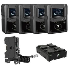 Core SWX 4 x Helix 9 Gold Mount Battery & Charger Kit