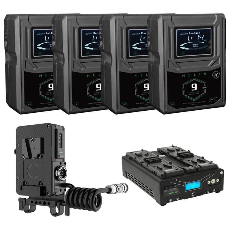 Core SWX 4 x Helix 9 V-Mount Battery & Charger Kit-CORE SWX-Apodax