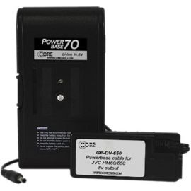 Core SWX PowerBase 70 Battery for JVC HM-600 & HM-650 (24" Cable)