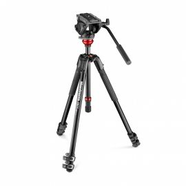 Kit video con trípode de aluminio 190X y rótula fluida 500