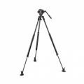 Rótula 504X con trípode de pata simple 635 Fast carbono