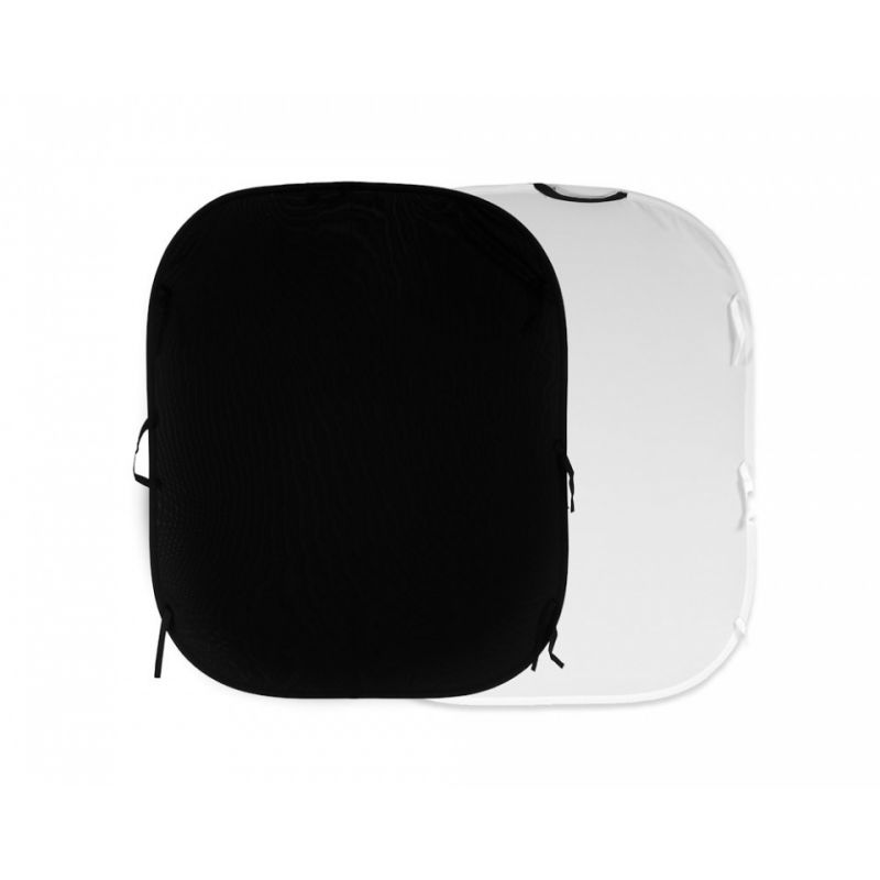 Manfrotto Fondo plegable liso 1,8m x 2,1m (6' x 7') Negro / blanco-FONDOS-Apodax