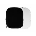 Manfrotto Fondo plegable liso 1,8m x 2,1m (6' x 7') Negro / blanco