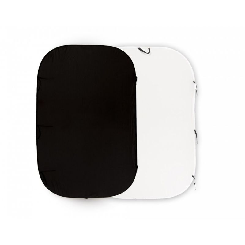 Manfrotto Fondo plegable liso 1,8m x 2,75m (6' x 9') Negro / blanco-FONDOS-Apodax