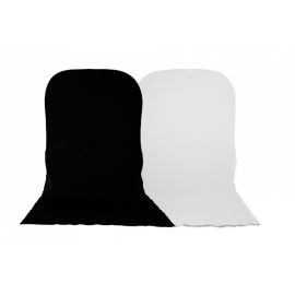 Manfrotto Fondo plegable liso 1,8x2,15m Negro/Blanco (extensión suelo)