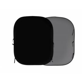 Manfrotto Fondo plegable liso 1,5 x 1,8m Negro / Gris medio