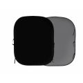 Manfrotto Fondo plegable liso 1,5m x 1,8m (5' x 6') Negro / Gris medio