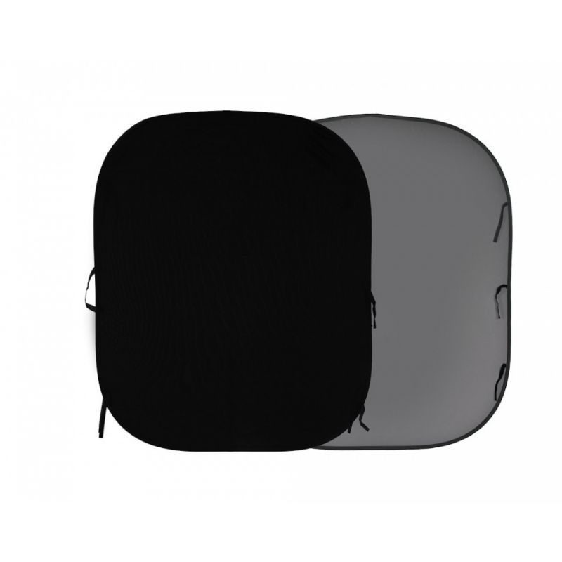 Manfrotto Fondo plegable liso 1,8m x 2,15m (6' x 7') Negro / Gris medio-FONDOS-Apodax