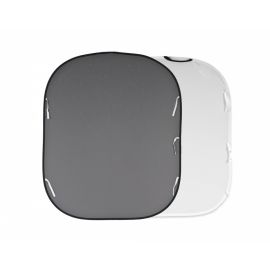 Manfrotto Fondo plegable liso 1,5 x 1,8m Blanco / Gris medio