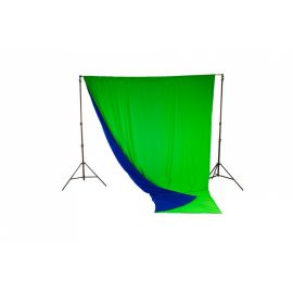 Manfrotto Chromakey - fondo cortina tela reversible 3m x 3,5m (10' x 12') Azul / Verde