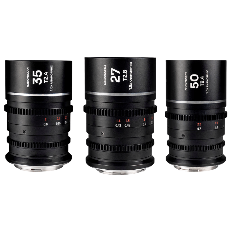 Laowa Nanomorph S35 Prime 3-Lens Bundle (27,35,50) (Silver) Canon RF-LAOWA-Apodax