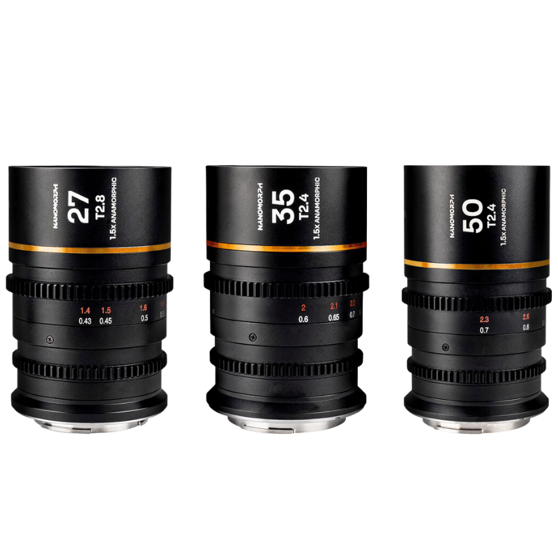 Laowa Nanomorph S35 Prime 3-Lens Bundle (27,35,50mm) (Amber) Nikon Z-LAOWA-Apodax