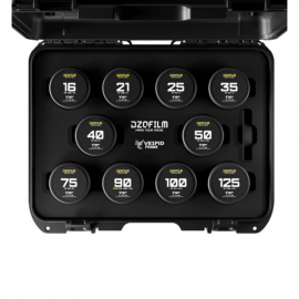 DZOFilm VESPID Prime Cine 10-Lens Kit --16/21/25/35/40/50/75/100/125mm T2.1+Macro 90mm T2.8 metric (original PL )