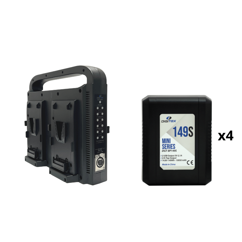 Pack 4 DGT-BP149s + DGT-BP4 Mini Series Digitex-V-LOCK-Apodax