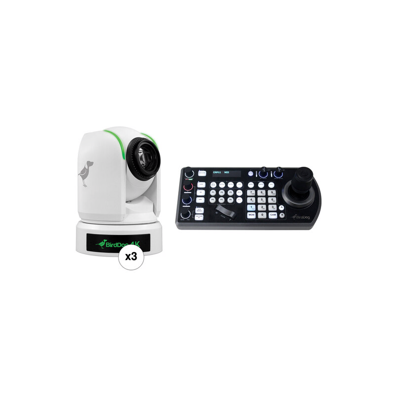 BirdDog 3x P4K White and 1x FREE PTZ Keyboard-C&Aacute;MARAS PTZ-Apodax