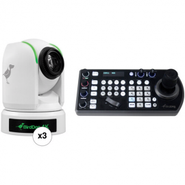 BirdDog 3x P4K White and 1x FREE PTZ Keyboard