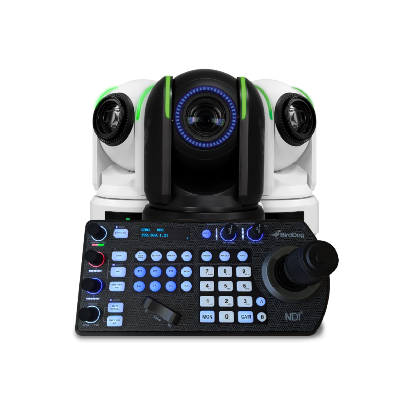 BirdDog 2x P4K White, 1x P4K Black, and 1x FREE PTZ Keyboard-C&Aacute;MARAS PTZ-Apodax