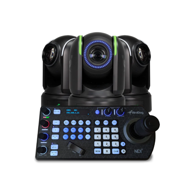 BirdDog 3x P4K Black and 1x FREE PTZ Keyboard-C&Aacute;MARAS PTZ-Apodax
