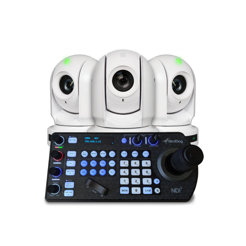 BirdDog 3x P400 White and 1x FREE PTZ Keyboard-C&Aacute;MARAS PTZ-Apodax