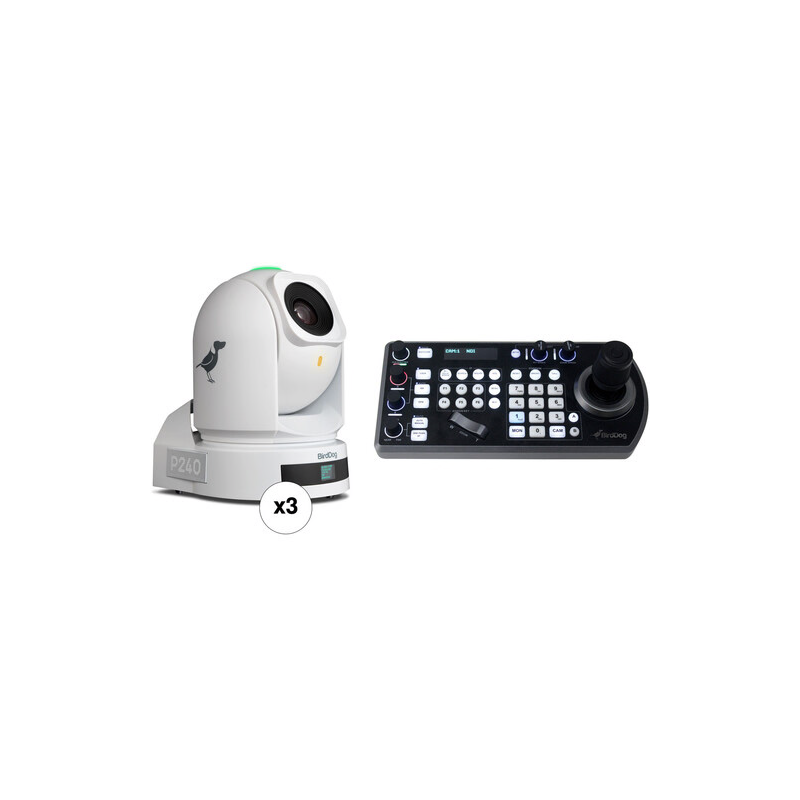 BirdDog 3x P240 White and 1x FREE PTZ Keyboard-C&Aacute;MARAS PTZ-Apodax