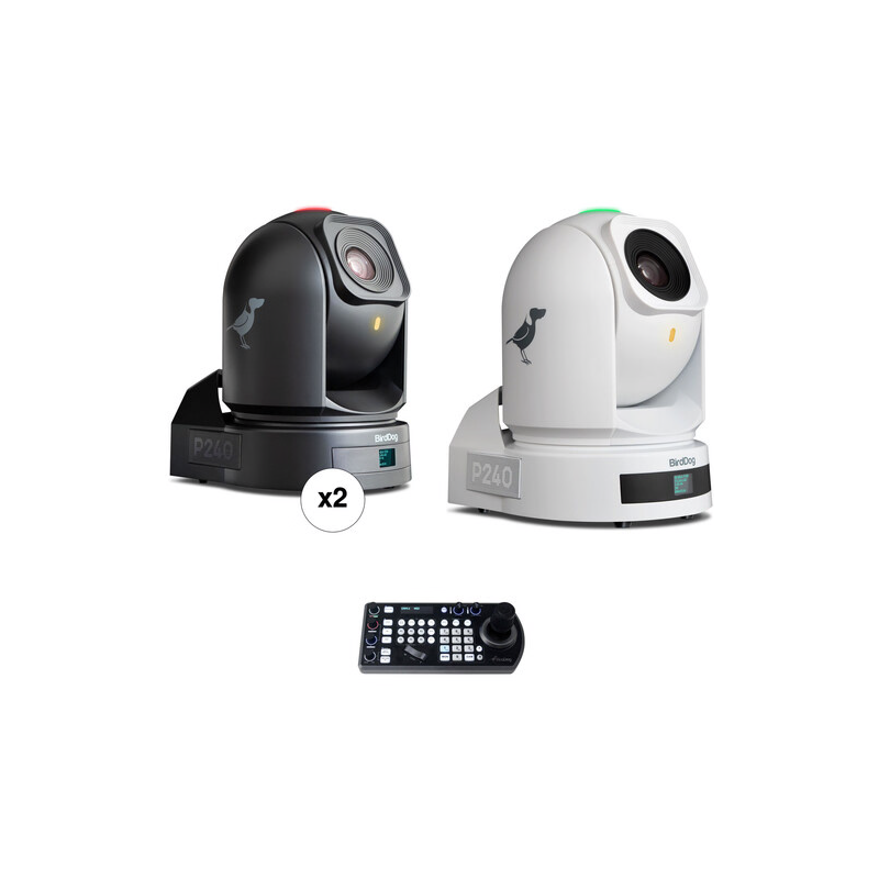 BirdDog 2x P240 Black, 1x P240 White, and 1x FREE PTZ Keyboard-C&Aacute;MARAS PTZ-Apodax