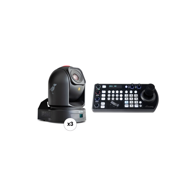 BirdDog 3x P240 Black and 1x FREE PTZ Keyboard-C&Aacute;MARAS PTZ-Apodax
