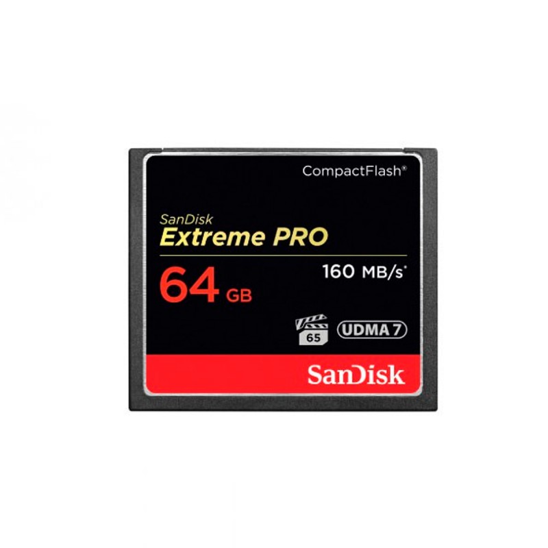 SanDisk 64GB Extreme Pro CompactFlash Memory Card (160MB/s)-TARJETAS DE MEMORIA-Apodax